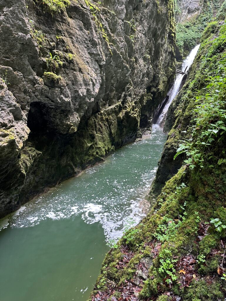 Passage encaissé dans les Gorges de la Langouette